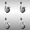 Service Caster 4 Inch 316SS Thermoplastic Rubber Swivel 1-1/4 Inch Stem Caster Lock Brake, 2PK SCC-SS316TTLEX20S414-TPRB-2-S-2-114 - alternate 2